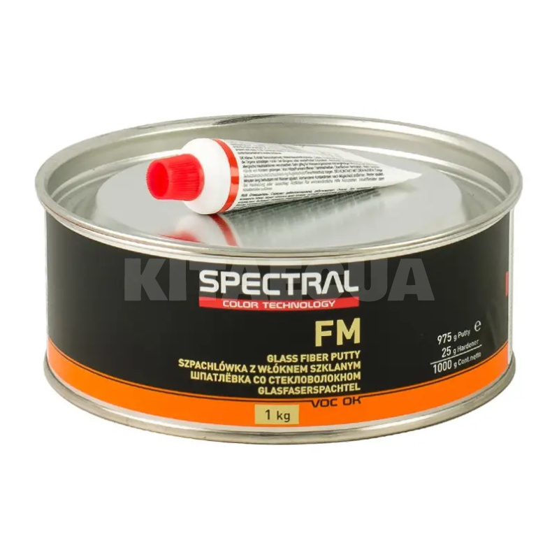 Шпаклевка с отвердителем 1кг FIBER MICRO (FM) Spectral (81233)