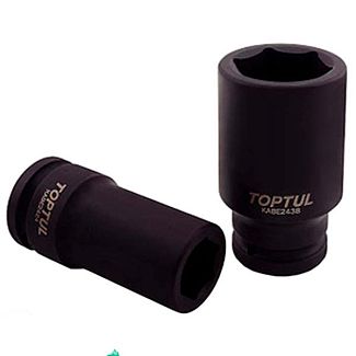 Головка торцевая ударная 6-гранная удлиненная 24 мм 3/4" 90 мм TOPTUL