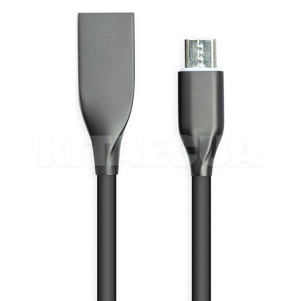 Кабель USB microUSB 2.4А 2 м чорний PowerPlant (CA911233)