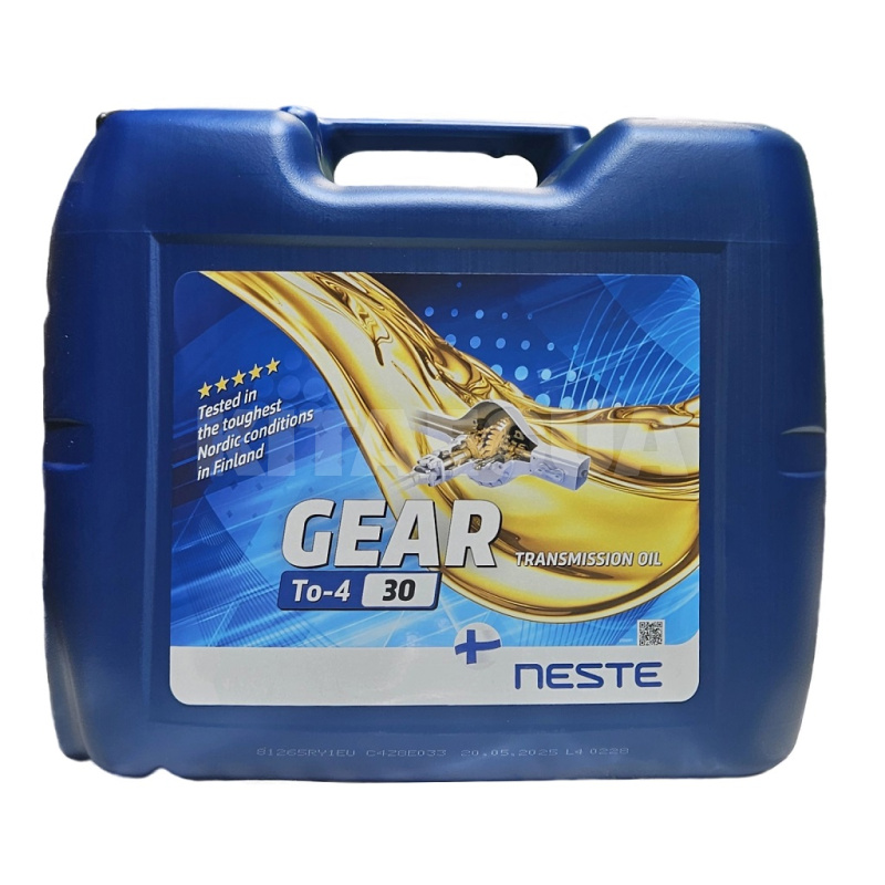 Масло трансмиссионное 20л 30W Gear TO-4 NESTE (213120)
