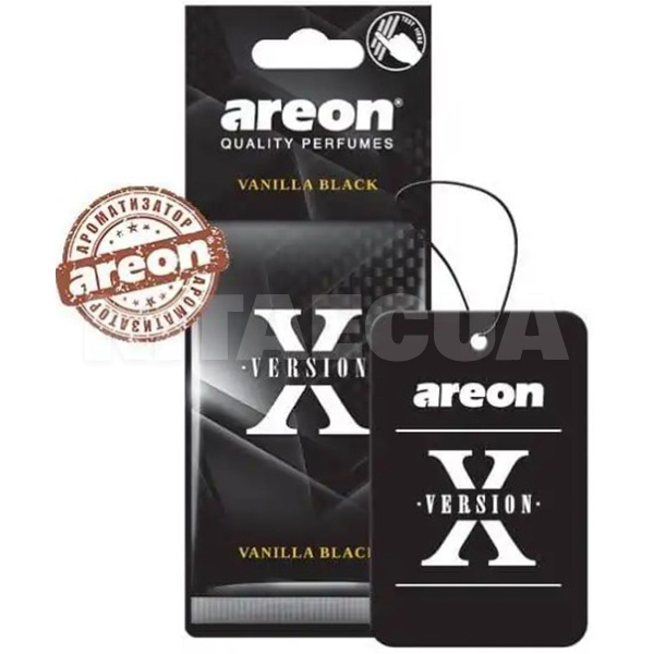 Ароматизатор "чорна ваніль" Х-Vervision листочок Vanilla Black AREON (AXV11)