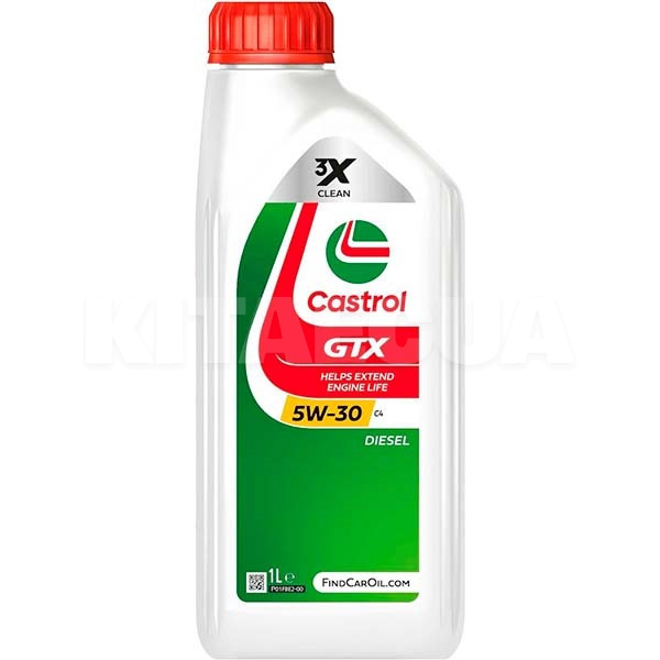 Масло моторное синтетическое 1л 5W-30 GTX C4 CASTROL (RB-GTX5C4-12X1L)
