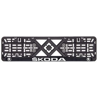 Рамка номерного знака пластик, з рельєфним написом SKODA VITOL