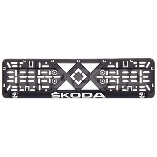 Рамка номерного знака пластик, з рельєфним написом SKODA VITOL (50274)