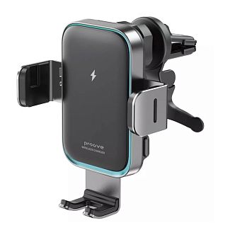 Автомобильный держатель на дефлектор / торпеду Triple Clamp Pro 15W с беспроводной зарядкой PROOVE