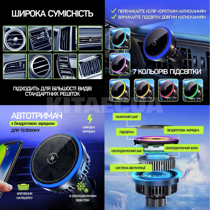 Автомобільний утримувач телефону магнітний з паркувальною карткою Be Phone (XK-ND-001-T2) - 7