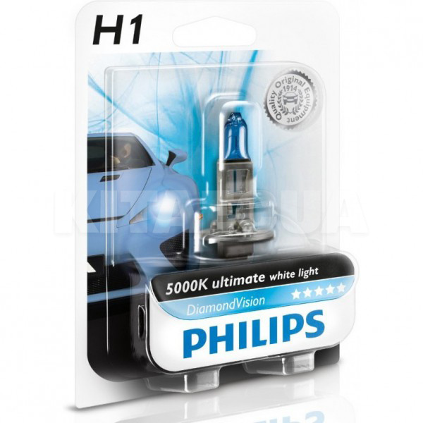 Галогенна лампа H1 55W 12V Diamond VISION PHILIPS (12258DVB1) - 2