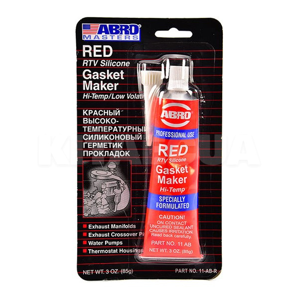 Герметик автомобильный формирователь прокладок 85г Red Gasket Maker Hi-Temp (China) красный ABRO (11-AB CH)
