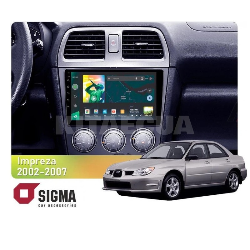Штатная магнитола X9464 4+64 ГБ 9" Subaru Impreza GG 2002-2007 SIGMA4car (33814)