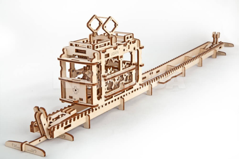 Механическая модель пазл "Трамвайчик" UGEARS (70008) - 9