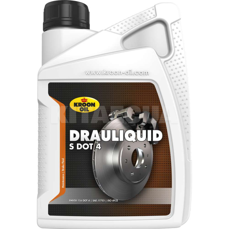 Тормозная жидкость 1л DOT 4 DRAULIQUID-S KROON OIL (KL 04206)