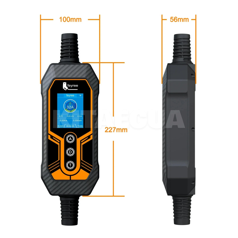 Зарядка Tesla 3 7.4 кВт 32A 1-фаза Type Tesla (американське авто) Wi-Fi Lion King FEYREE (FY7-32-1PH-TS-K8) - 4