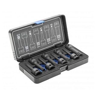 Набір торцевих головок ударних Spline M5-M18 1/2" 8 предметів HOGERT