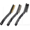 Щетки по металлу 3-рядные сталь-медь-нейлон с пластиковой ручкой 3шт. VOREL (06964)
