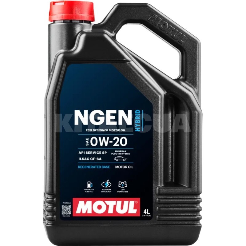 Моторна олія синтетична 4л 0W-20 NGEN Hybrid MOTUL (111902)