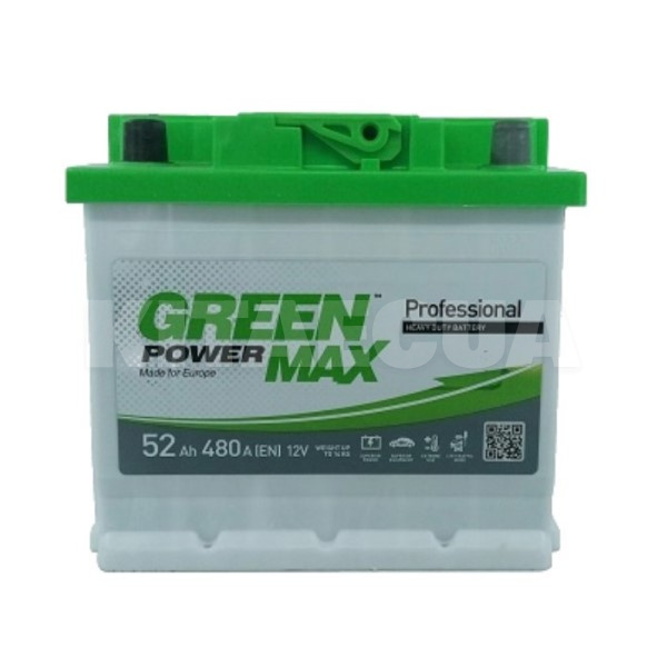Акумулятор автомобільний 52Ач 480А "+" зліва Green Power (22379)