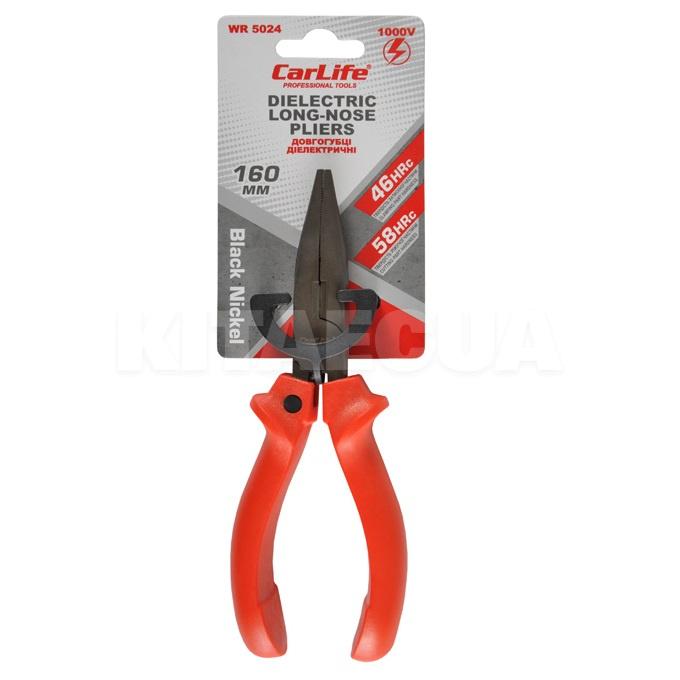 Длинногубцы 160мм (6.5") диэлектрические 1000в CARLIFE (WR5024)
