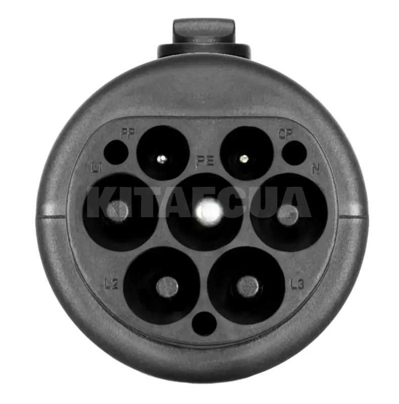 Переходник 7.4 кВт 32А 1-фаза Тype 2 (cтанция) - Тype 1 (авто) с фиксатором OLINK (АС Адаптер Type 2 - Type 1 з фіксатором) - 6