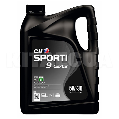 Масло моторное синтетическое 5л 5W-30 Sporti 9 C2/C3 ELF (208441)