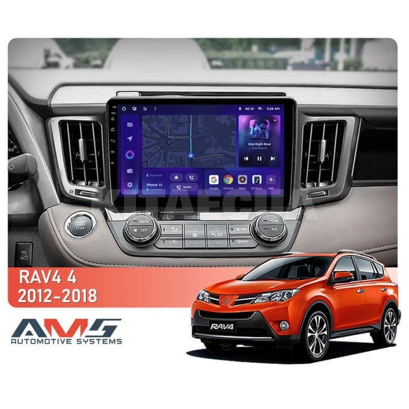 Штатна магнітола MOSS M3 4+32 ГБ 10" Toyota RAV4 4 XA40 2012-2018 (L1) AMS (50922) - 2