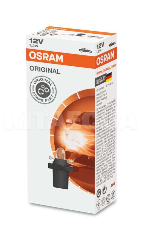 Лампа розжарювання 12V 1,2W B8.5d Original Osram (OS 2721 MF) - 2