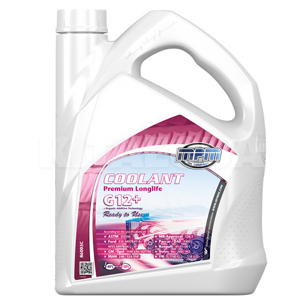 Антифриз красный 5л G12+ -40° Coolant MPM (MPM 86005C) - 2