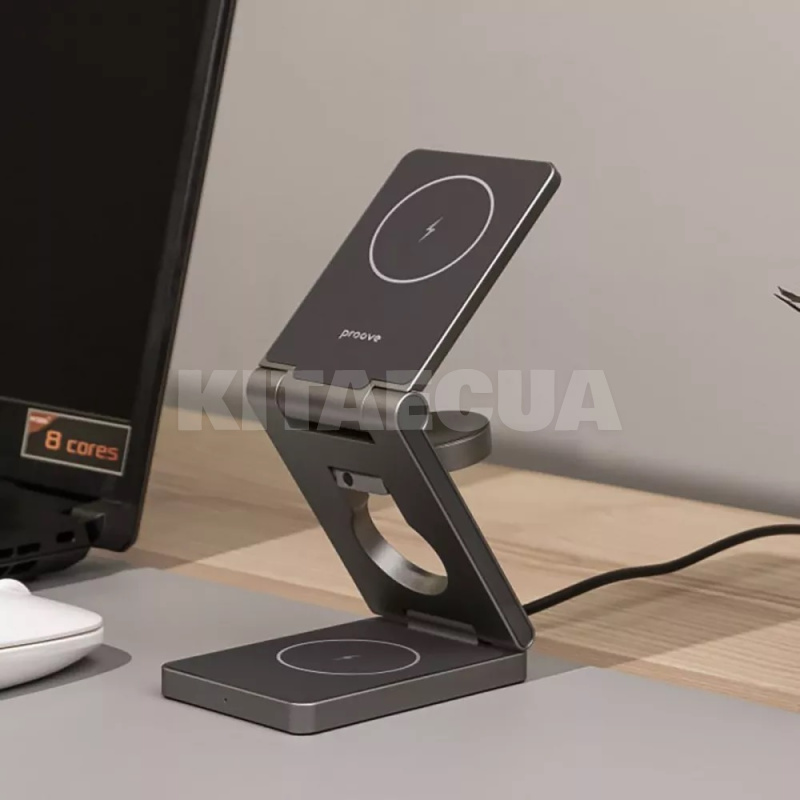 Бездротовий зарядний пристрій 3in1 Type-C Titan Volt PROOVE (557720010) - 3