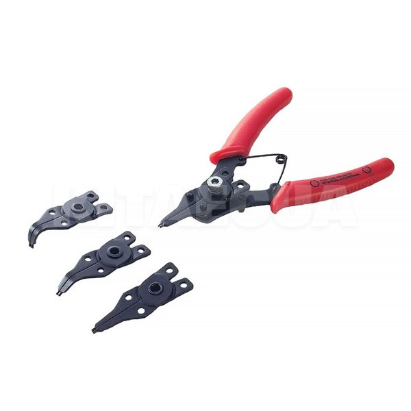 Щипці для зняття/установки стопорних кілець універсальні 4-в-1 Intertool (HT-2901-INTERTOOL)