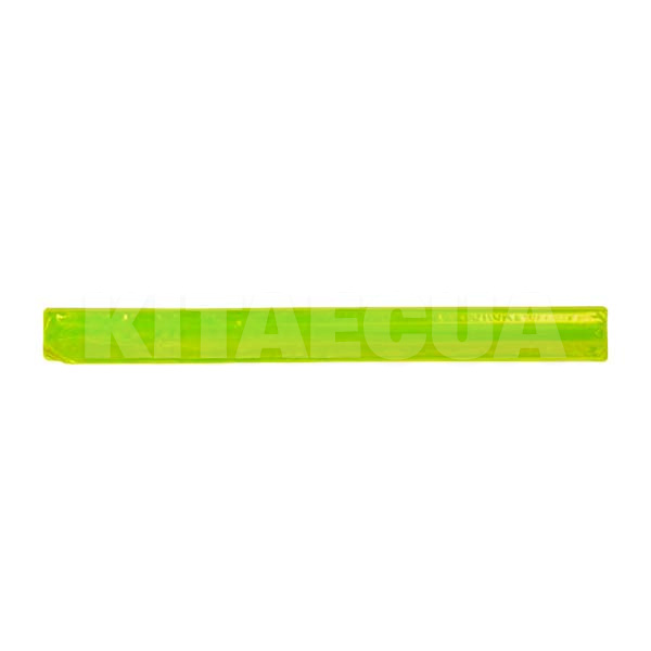 Браслет-полоска светоотражающий кислотно-желтый на запястье 40см (008) - 3