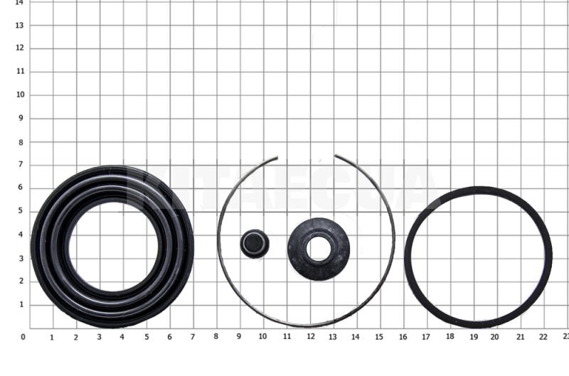 Ремкомплект суппорта переднего (пыльники) ABS Frenkit на Geely CK (3501100180/350210018) - 3