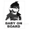 Наклейка "Baby on board" 155х126 мм чорна плівка VITOL (43544)