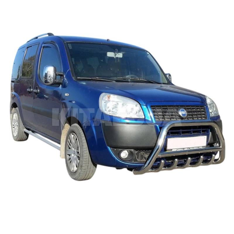 Кенгурятник WT004 Fiat Doblo I 2001-2005 60мм нержавеющая сталь с надписью CAN (dd27779) - 2