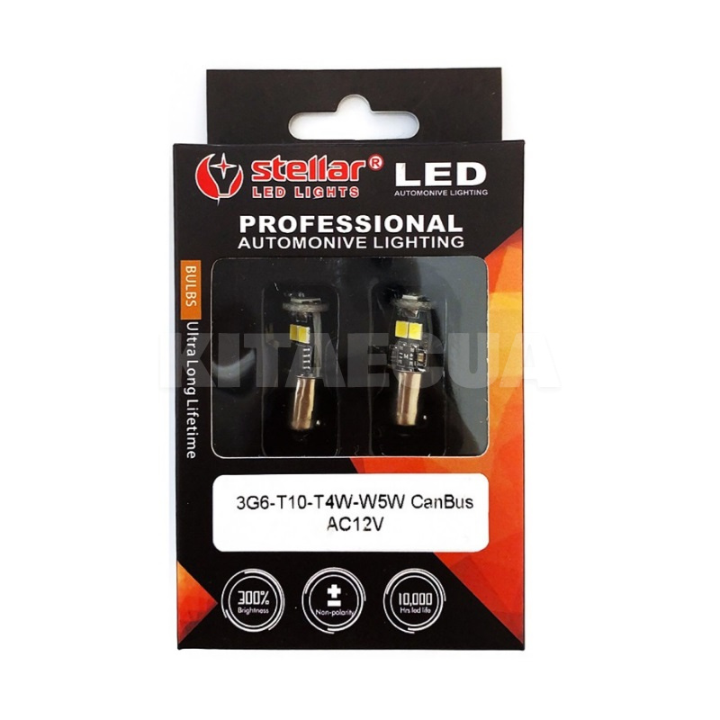LED лампа для авто 3G6 BA9S/T4W 2W STELLAR (3221) - 2