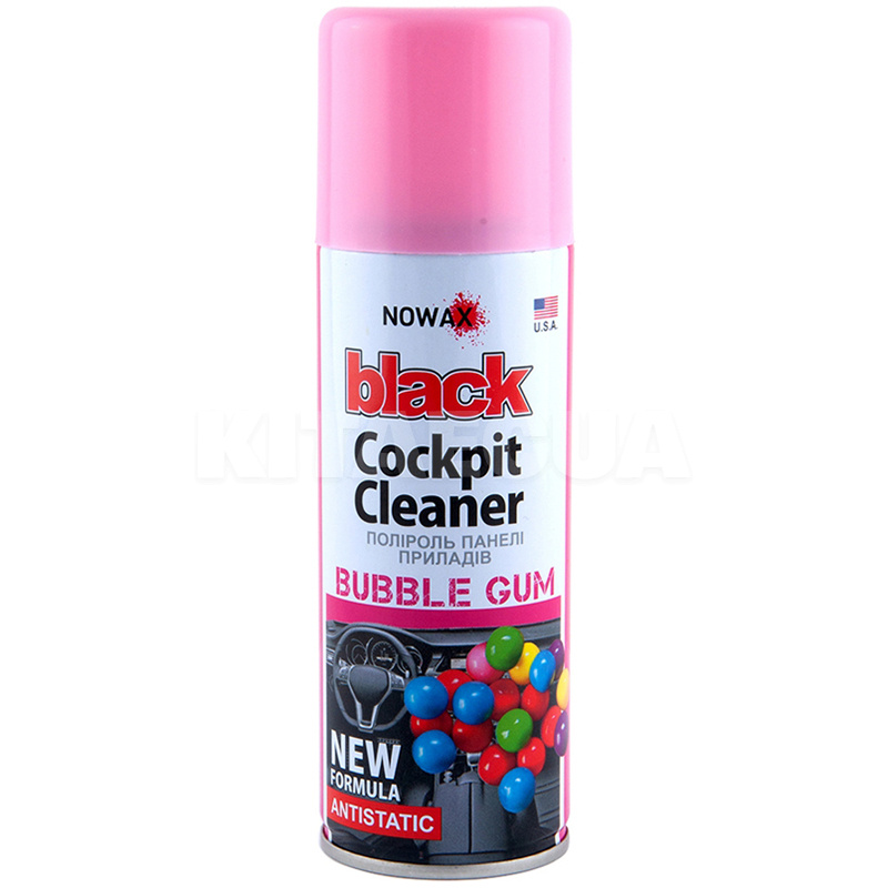 Полироль для пластика "бабл гам" 450мл Black Cockpit Cleaner NOWAX (NX00459)