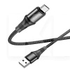 Кабель USB microUSB 2.4A X50 1м чорний HOCO (6931474734211)