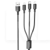 Кабель USB - Type-C/Lightning/microUSB 2A BX72 1м черный BOROFONE (BX72LUMB)