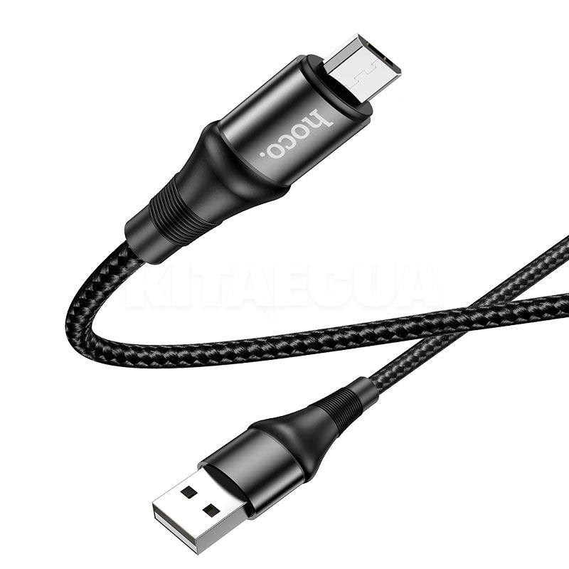 Кабель USB - microUSB 2.4A X50 1м черный HOCO (6931474734211) - 2