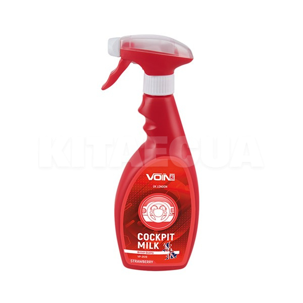 Полироль для пластика и винила "клубника" 500мл Cokpit Milk Strawberry VOIN (VP - 0519)