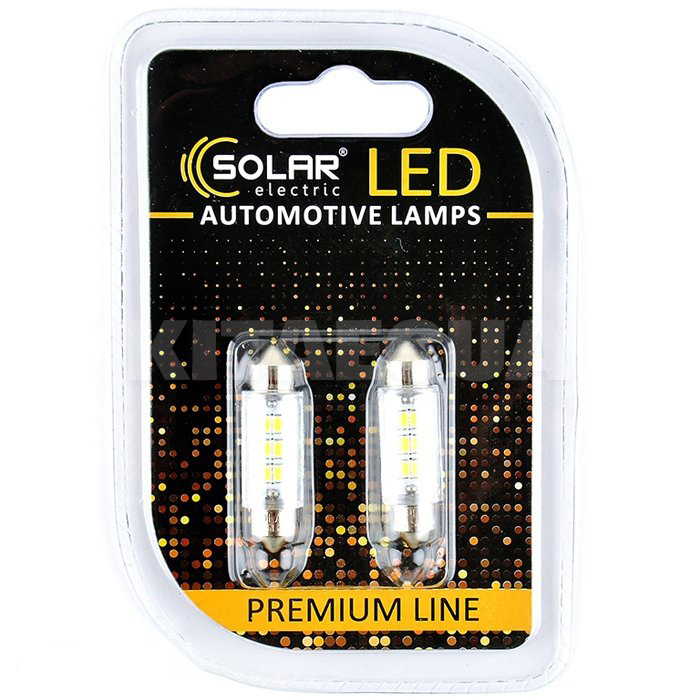 LED лампа для авто Premium Line SV8.5-8 24V 6500K 39 мм (комплект) Solar (SL2551)