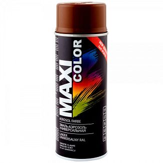 Краска-эмаль коричневая 400мл универсальная декоративная MAXI COLOR