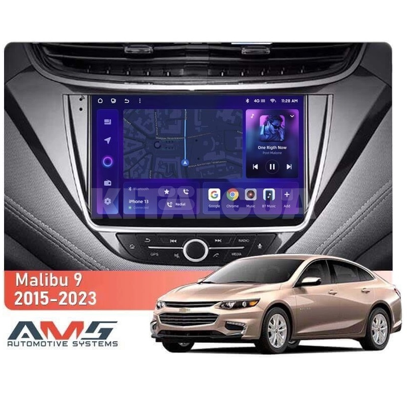 Штатна магнітола MOSS M3 4+32 ГБ 9" Chevrolet Malibu 9 2015-2023 (F2) AMS (49827) - 2