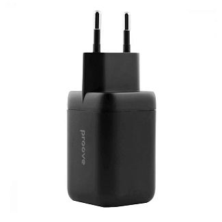 Зарядное устройство 40W 2Type-C Silicone Power черное PROOVE
