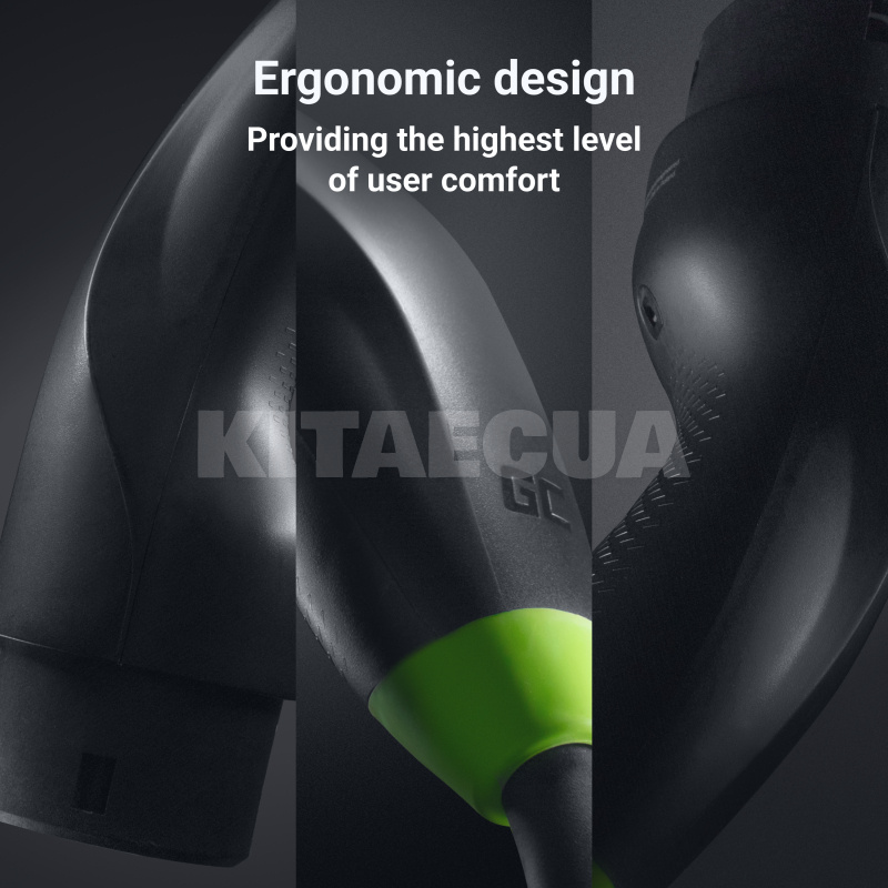 Зарядний кабель для електромобіля 22 кВт 32А 3-фази 5м Type 2 (європейське авто) Snap Green Cell на BMW i3 (EVKABGC01) - 7