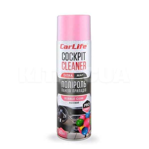 Полироль для пластика "бабл гам" 500мл cockpit cleaner extra mat CARLIFE (CF528)
