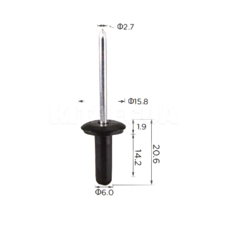 Заклепка для лючка бензобака Toyota (компл 10 шт) Clipss (2284) - 3
