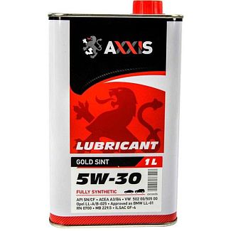 Масло моторное синтетическое 1л 5W-30 Gold Sint AXXIS