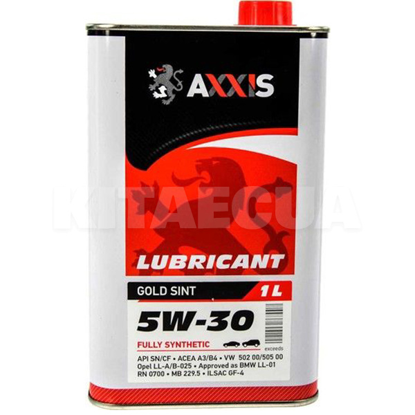 Масло моторное синтетическое 1л 5W-30 Gold Sint AXXIS (AX-2022)