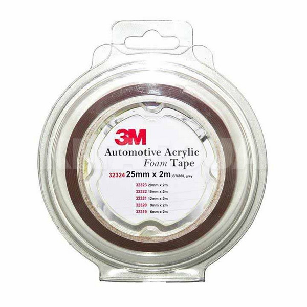 Двусторонняя лента 5 м х 12 мм темно-серая 3M (30321)