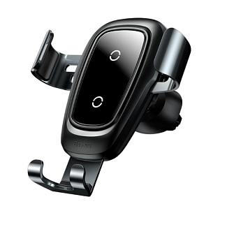 Тримач автомобільний з бездротовою зарядкою з затискачем 101-165 мм 15W BASEUS