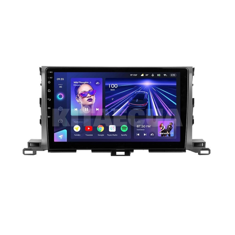 Штатная магнитола CC3L 4+32Gb 10" Toyota Highlander 3 XU50 2013-2018 (L1) Teyes (43153)